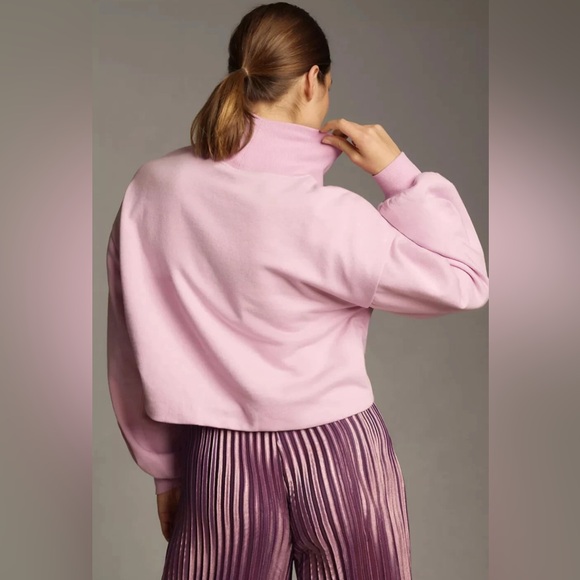 Anthropologie Pilcro Funnel-Neck Bubble-Hem Pullover, BLUE, XS NWOT - Picture 5 of 7